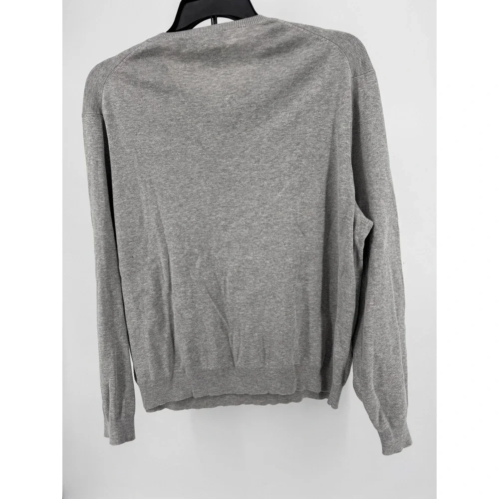 Polo by Ralph Lauren Sweater Mens XXL V Neck Gray‎ Pima Cotton Sweater Classic